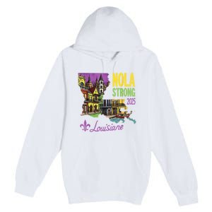 Retro We Stand Nola Strong New Orleans Traveling Lovers Premium Pullover Hoodie