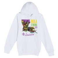 Retro We Stand Nola Strong New Orleans Traveling Lovers Premium Pullover Hoodie