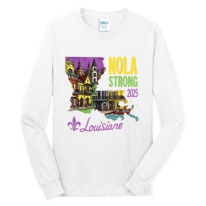 Retro We Stand Nola Strong New Orleans Traveling Lovers Tall Long Sleeve T-Shirt