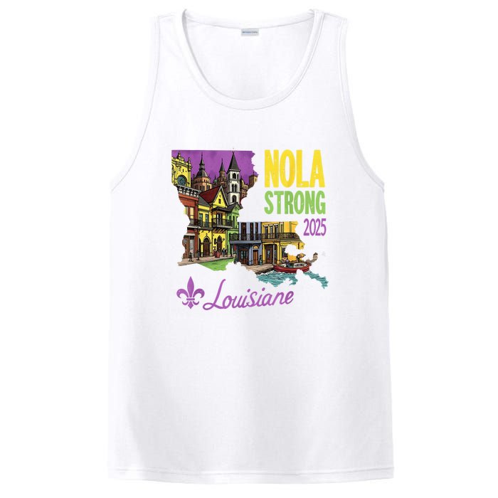 Retro We Stand Nola Strong New Orleans Traveling Lovers PosiCharge Competitor Tank