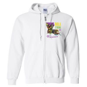 Retro We Stand Nola Strong New Orleans Traveling Lovers Full Zip Hoodie