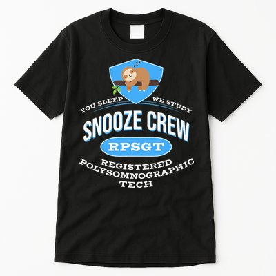 RPSGT Wee Sloth Snooze Crew Registered PolySomnoGraphic Tech Tall T-Shirt