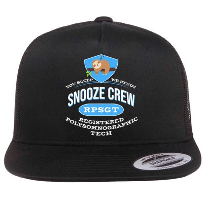 RPSGT Wee Sloth Snooze Crew Registered PolySomnoGraphic Tech Flatbill Hat