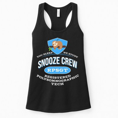 RPSGT Wee Sloth Snooze Crew Registered PolySomnoGraphic Tech Womens Tank Top