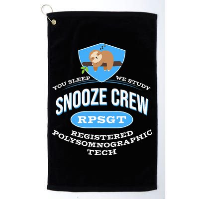 RPSGT Wee Sloth Snooze Crew Registered PolySomnoGraphic Tech Golf Towel