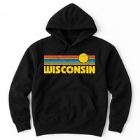 Retro Wisconsin Sunset Vintage Throwback Kids Hoodie