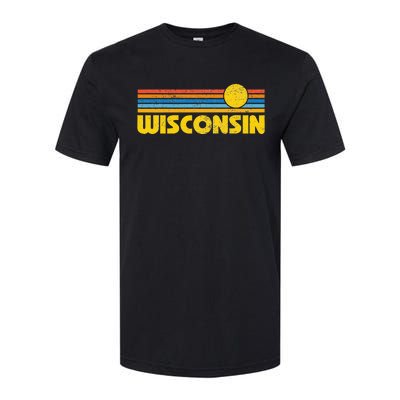 Retro Wisconsin Sunset Vintage Throwback Kids Softstyle CVC T-Shirt