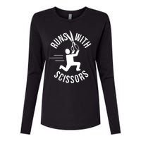 Runs With Scissors Womens Cotton Relaxed Long Sleeve T-Shirt