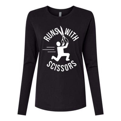 Runs With Scissors Womens Cotton Relaxed Long Sleeve T-Shirt