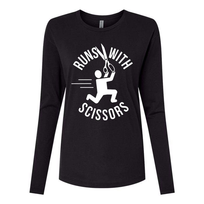 Runs With Scissors Womens Cotton Relaxed Long Sleeve T-Shirt