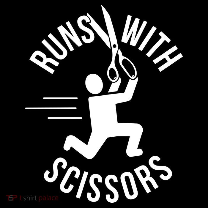 Runs With Scissors Button