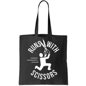 Runs With Scissors Tote Bag