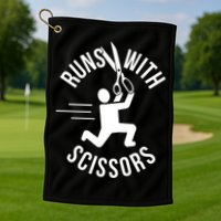 Runs With Scissors Golf Towel