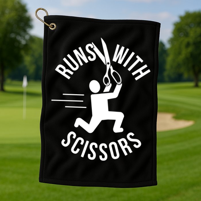 Runs With Scissors Golf Towel