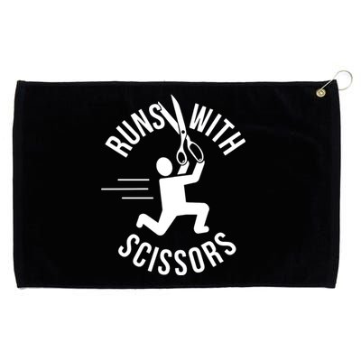 Runs With Scissors Grommeted Golf Towel