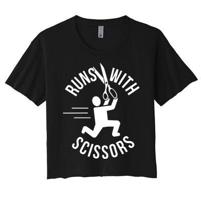 Runs With Scissors Women's Crop Top Tee