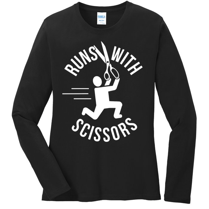 Runs With Scissors Ladies Long Sleeve Shirt