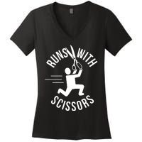 Runs With Scissors Women's V-Neck T-Shirt