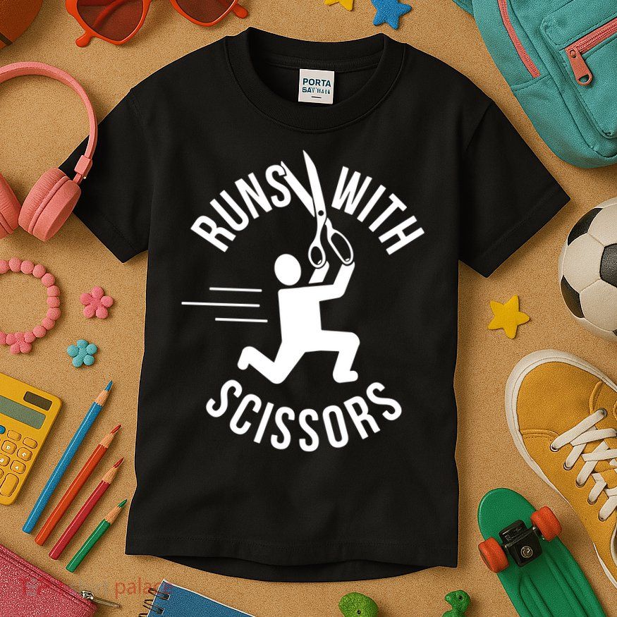 Runs With Scissors Kids T-Shirt