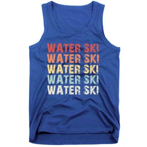 Retro Water Ski Lover Gift Waterski Love Funny Gift Skiing Gift Tank Top