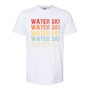 Retro Water Ski Lover Gift Waterski Love Funny Gift Skiing Gift Softstyle CVC T-Shirt