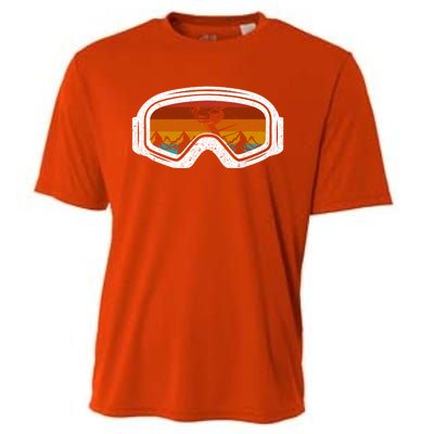 Retro Winter Ski Goggles Snowboard Goggles Gift Cooling Performance Crew T-Shirt