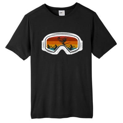 Retro Winter Ski Goggles Snowboard Goggles Gift Tall Fusion ChromaSoft Performance T-Shirt