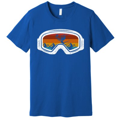 Retro Winter Ski Goggles Snowboard Goggles Gift Premium T-Shirt