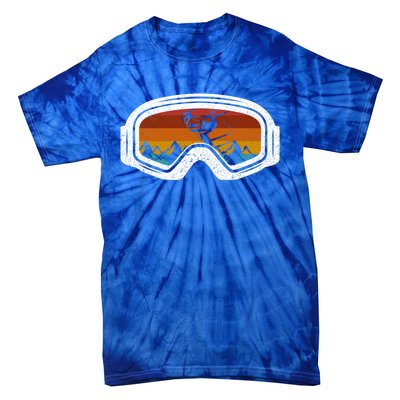 Retro Winter Ski Goggles Snowboard Goggles Gift Tie-Dye T-Shirt