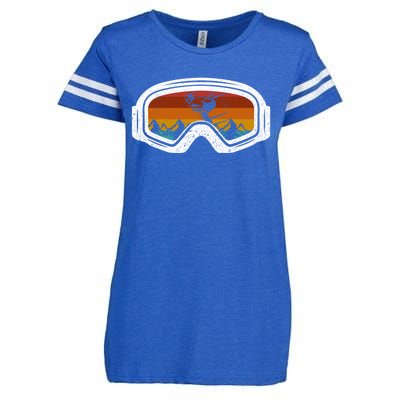 Retro Winter Ski Goggles Snowboard Goggles Gift Enza Ladies Jersey Football T-Shirt