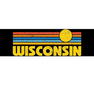 Retro Wisconsin Sunset Vintage Throwback Bumper Sticker