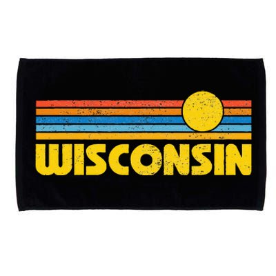 Retro Wisconsin Sunset Vintage Throwback Microfiber Hand Towel