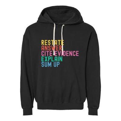 Races Writing Strategy Funny Text Evidence English Teacher Garment-Dyed Fleece Hoodie