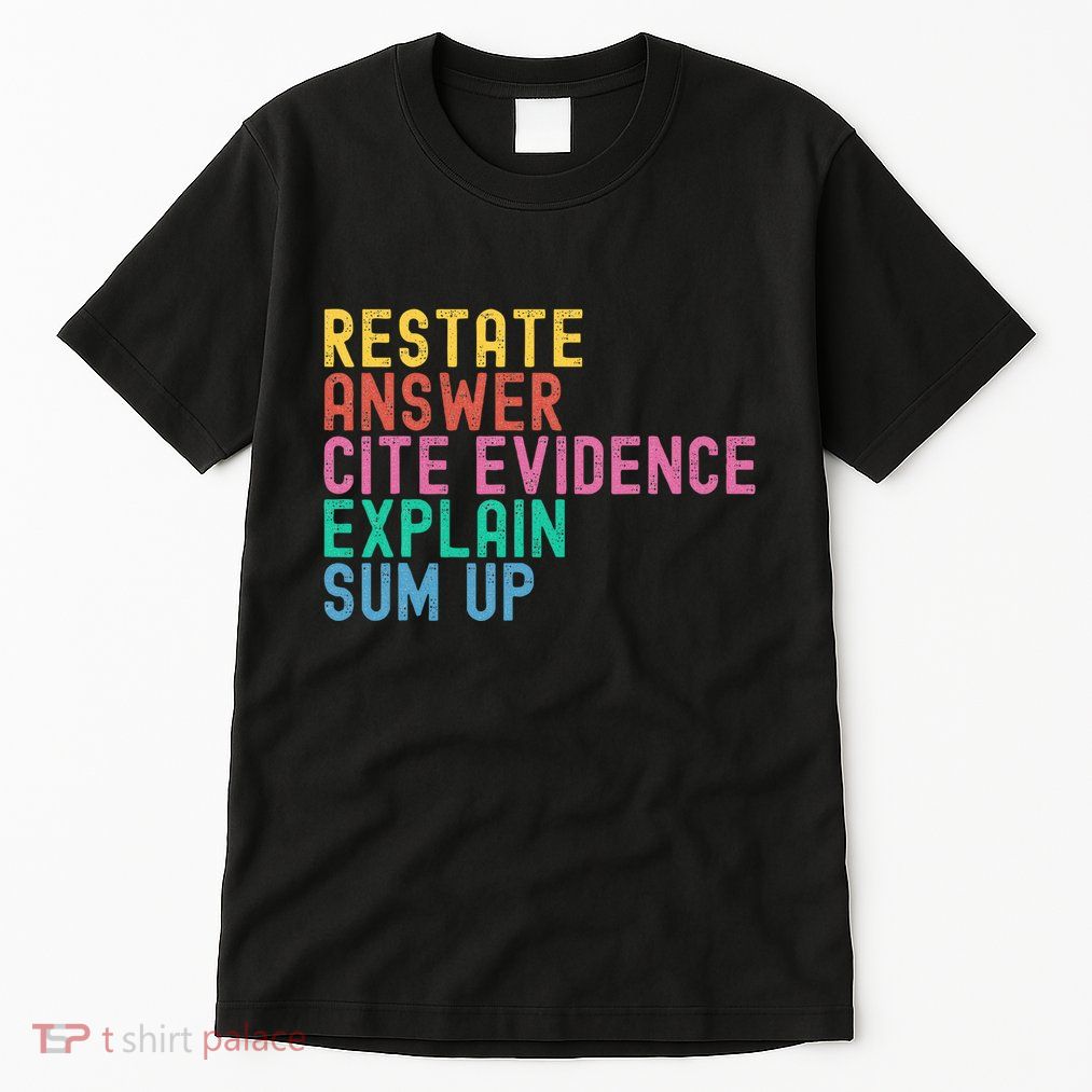 Races Writing Strategy Funny Text Evidence English Teacher Tall T-Shirt
