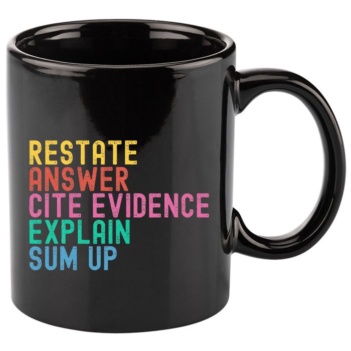 Races Writing Strategy Funny Text Evidence English Teacher 11oz C Handle Ceramic Mug