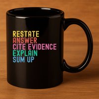 Races Writing Strategy Funny Text Evidence English Teacher 11oz C Handle Ceramic Mug