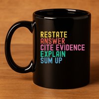 Races Writing Strategy Funny Text Evidence English Teacher 11oz C Handle Ceramic Mug