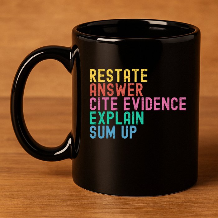 Races Writing Strategy Funny Text Evidence English Teacher 11oz C Handle Ceramic Mug