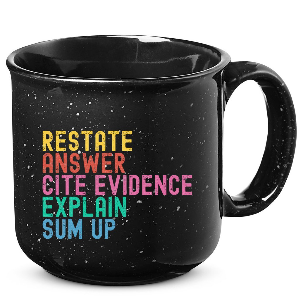 Races Writing Strategy Funny Text Evidence English Teacher 15oz Campfire Ceramic Mug