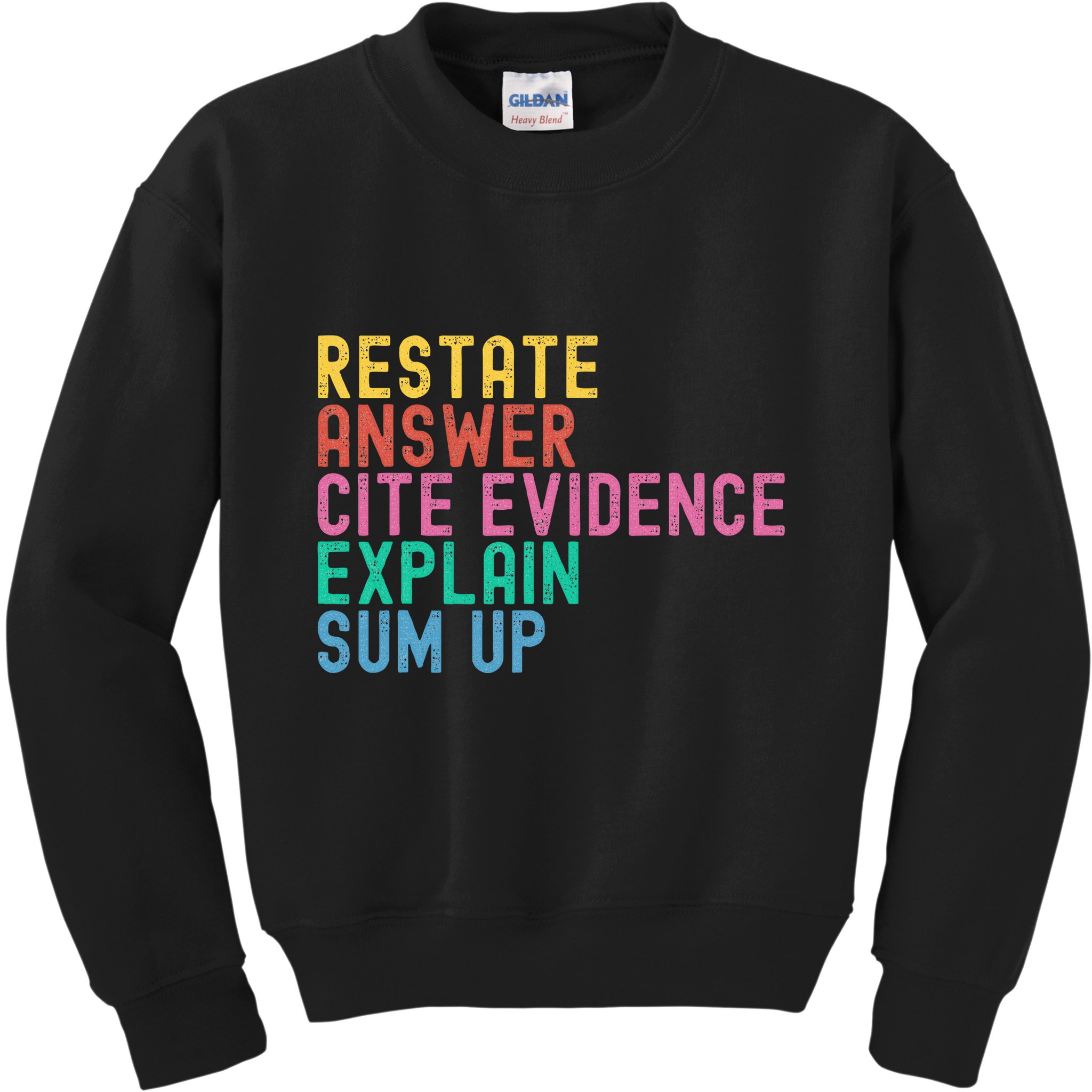 Races Writing Strategy Funny Text Evidence English Teacher Kids Sweatshirt