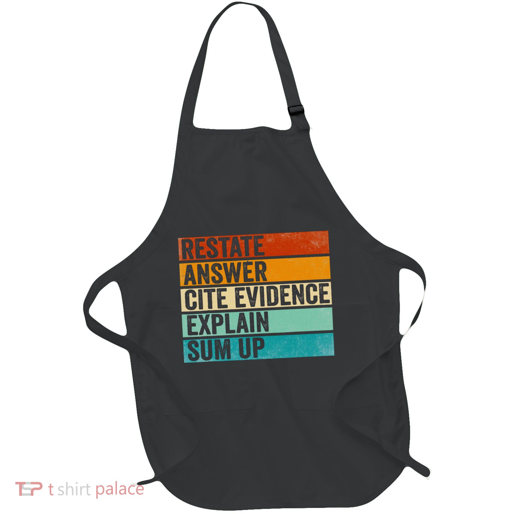 Races Writing Strategy Funny Text Evidence English Teacher Full-Length Apron With Pockets