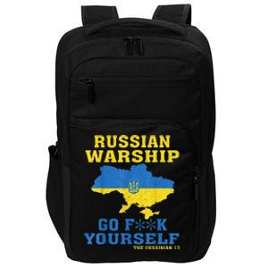 Russian War Ship Go F Yourself Impact Tech Backpack