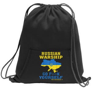 Russian War Ship Go F Yourself Sweatshirt Cinch Pack Bag