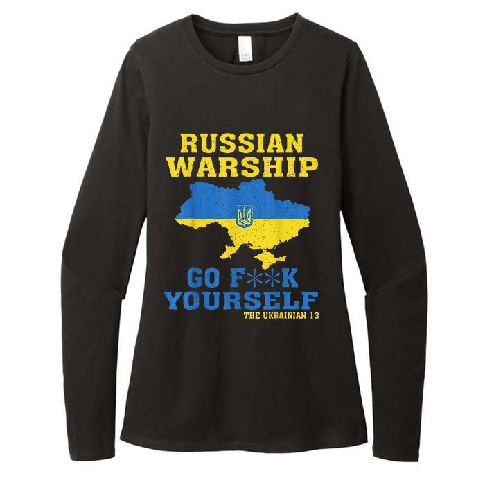 Russian War Ship Go F Yourself Womens CVC Long Sleeve Shirt