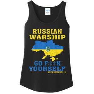 Russian War Ship Go F Yourself Ladies Essential Tank