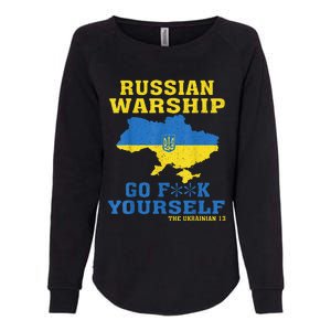 Russian War Ship Go F Yourself Womens California Wash Sweatshirt