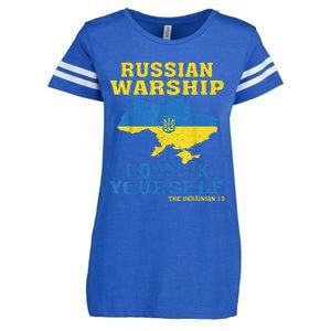 Russian War Ship Go F Yourself Enza Ladies Jersey Football T-Shirt