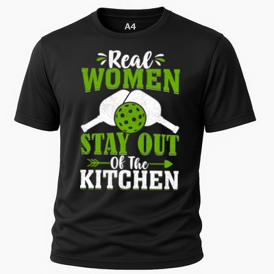 Real Women Stay Out Of The Kitchen Pickleball Gift For Pickleball Player Performance Shirt