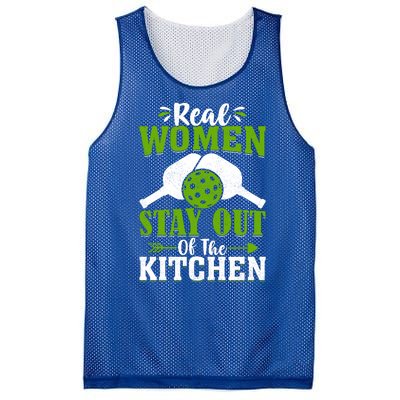 Real Women Stay Out Of The Kitchen Pickleball Gift For Pickleball Player Mesh Reversible Basketball Jersey Tank