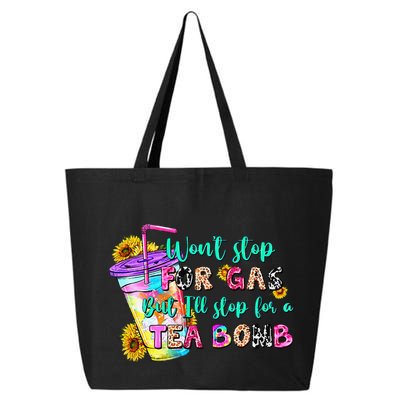 Retro WonT Stop For Gas But ILl Stop For A Tea Bomb 25L Jumbo Tote